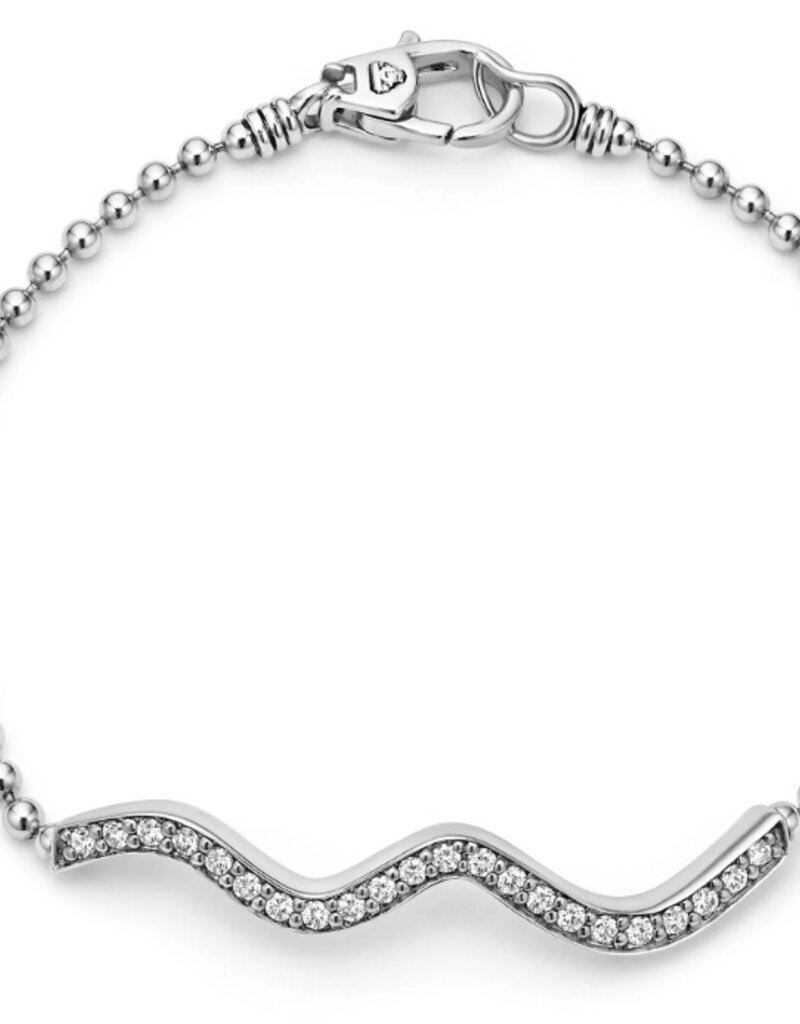 LAGOS Caviar Spark Beaded Wave Diamond Bracelet