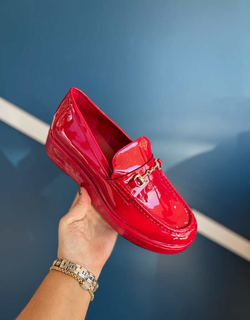 J.HOFFMAN'S Kimbra Loafer- Red Patent
