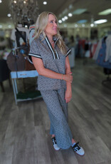 J.HOFFMAN'S Teddy Crop Trouser- Black Tonal