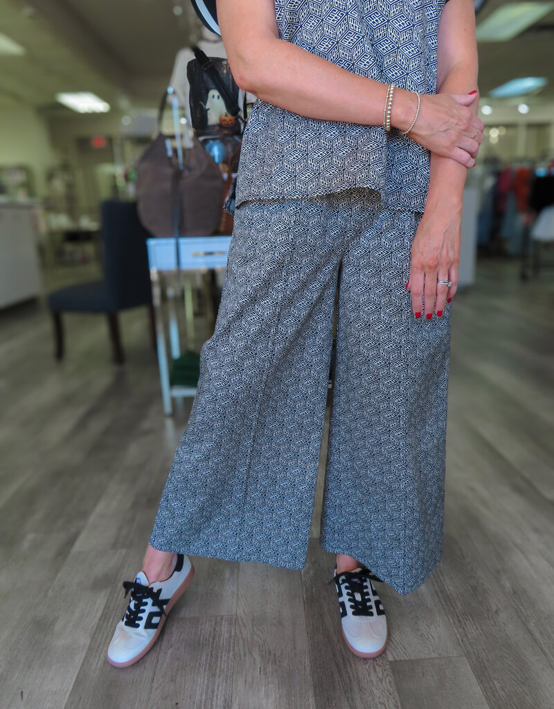 J.HOFFMAN'S Teddy Crop Trouser- Black Tonal