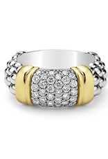LAGOS Signature Caviar Two-Tone Caviar Diamond Ring | 9mm