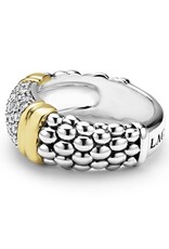 LAGOS Signature Caviar Two-Tone Caviar Diamond Ring | 9mm