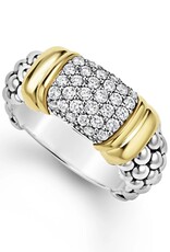 LAGOS Signature Caviar Two-Tone Caviar Diamond Ring | 9mm