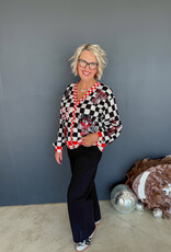 J.HOFFMAN'S Queen of Sparkles Checkered Icons Cardi