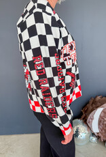 J.HOFFMAN'S Queen of Sparkles Checkered Icons Cardi