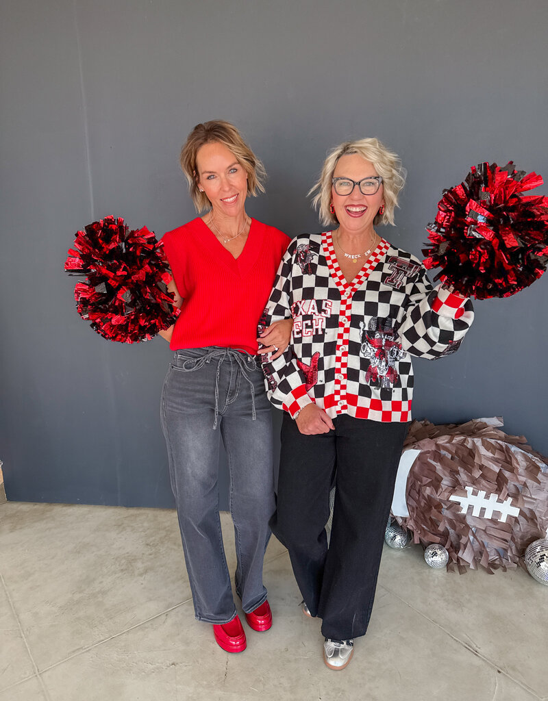 J.HOFFMAN'S Vermilion Sweater Vest- Red