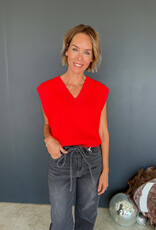 J.HOFFMAN'S Vermilion Sweater Vest- Red