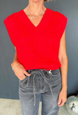 J.HOFFMAN'S Vermilion Sweater Vest- Red