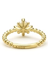 LAGOS Luna 18K Gold Fleur Pearl Diamond Ring