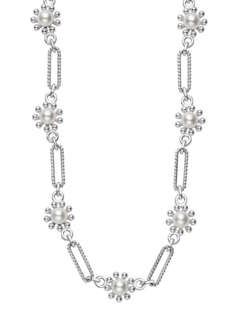 LAGOS Luna Fleur Pearl Link Necklace