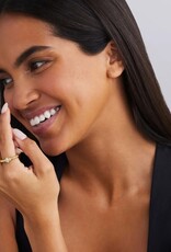 LAGOS 18K Gold Caviar Beaded Diamond Rondelle Stacking Ring