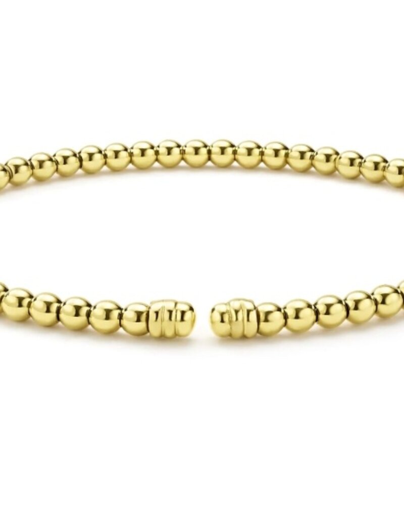 LAGOS 18K Gold Caviar Beaded Cuff Bracelet | 3mm