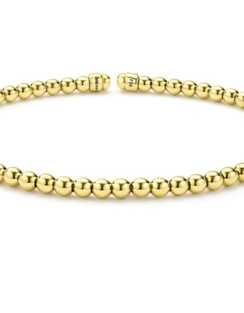 LAGOS 18K Gold Caviar Beaded Cuff Bracelet | 3mm