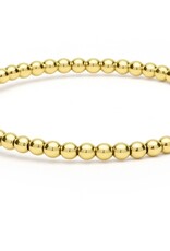 LAGOS 18K Gold Caviar Beaded Diamond Rondelle Cuff Bracelet | 3mm