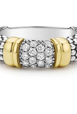 LAGOS Signature Caviar Two-Tone Caviar Diamond Ring | 6mm
