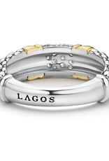 LAGOS Signature Caviar Two-Tone Caviar Diamond Ring | 6mm