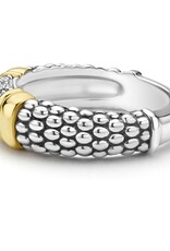 LAGOS Signature Caviar Two-Tone Caviar Diamond Ring | 6mm