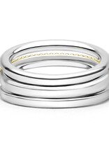 LAGOS Caviar Lux Two-Tone Three Row Diamond Ring