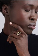 LAGOS Caviar Lux Two-Tone Three Row Diamond Ring