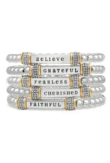 Meridian Cherished Two Tone Stretch Bracelet
