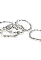 Meridian Fearless Two Tone Stretch Bracelet