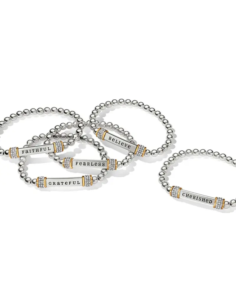 Meridian Fearless Two Tone Stretch Bracelet