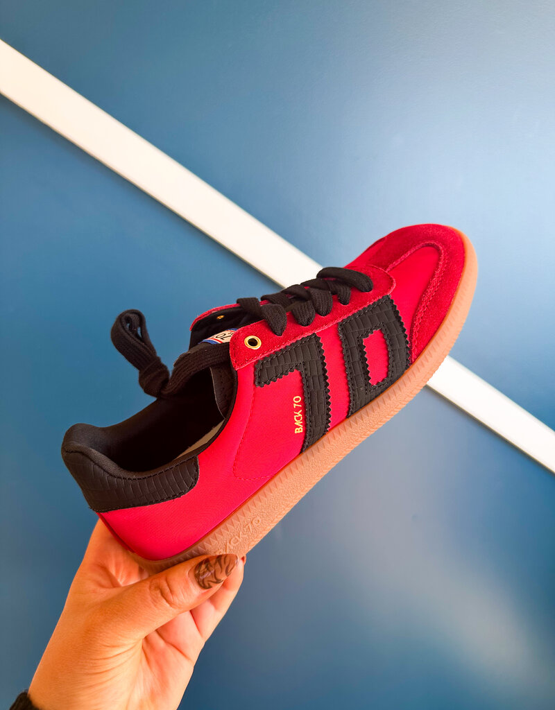 J.HOFFMAN'S Ghost Sneaker- Red/ Black