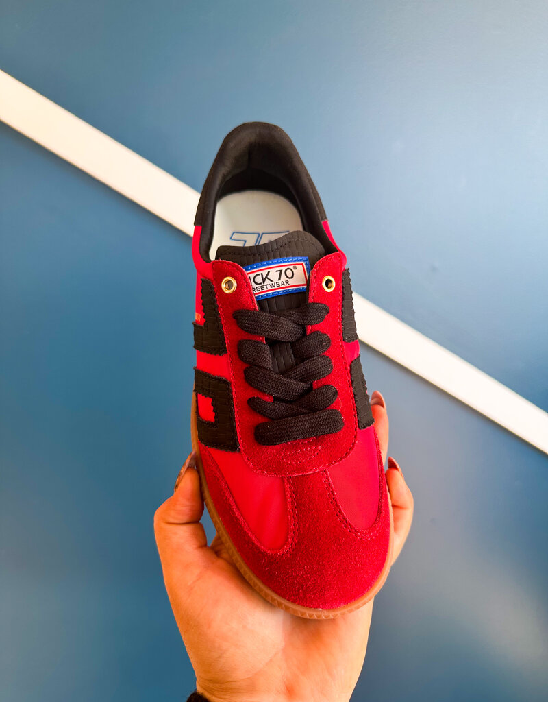 J.HOFFMAN'S Ghost Sneaker- Red/ Black