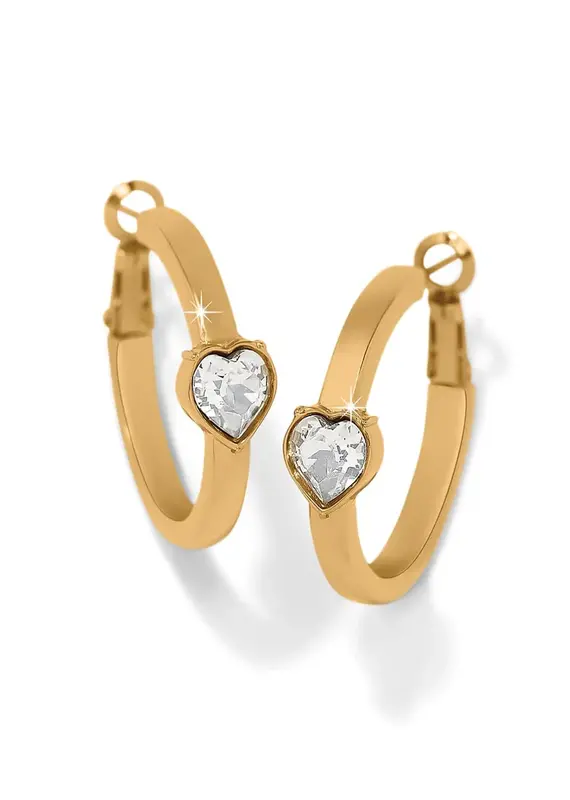 Mystery Of Love Crystal Hoop in Gold