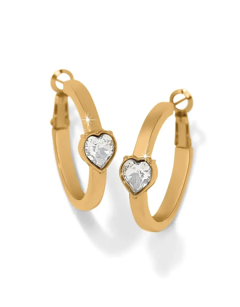 Mystery Of Love Crystal Hoop in Gold