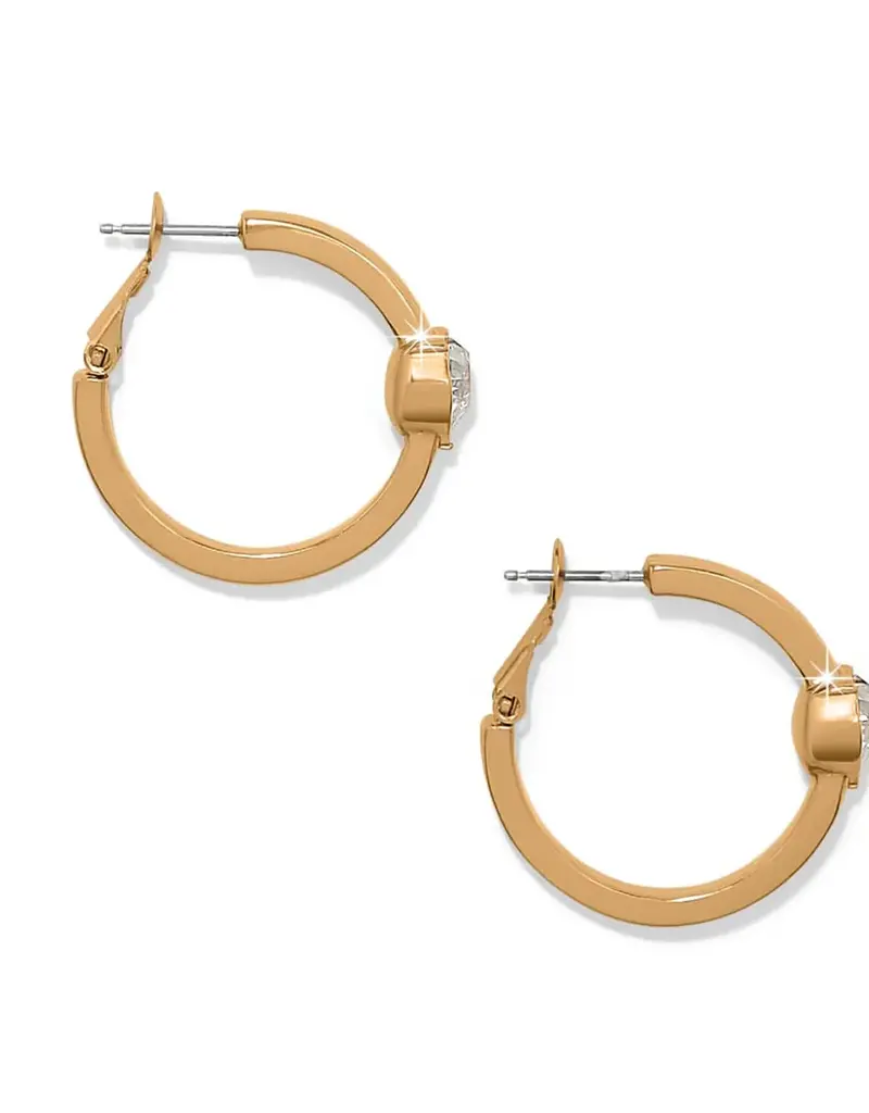 Mystery Of Love Crystal Hoop in Gold