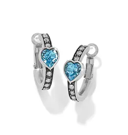 Mystery Of Love Heart Hoop in Aqua