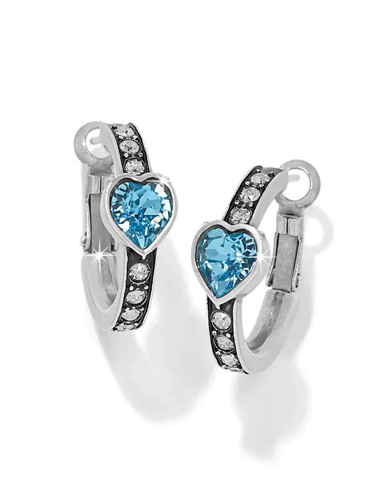 Mystery Of Love Heart Hoop in Aqua