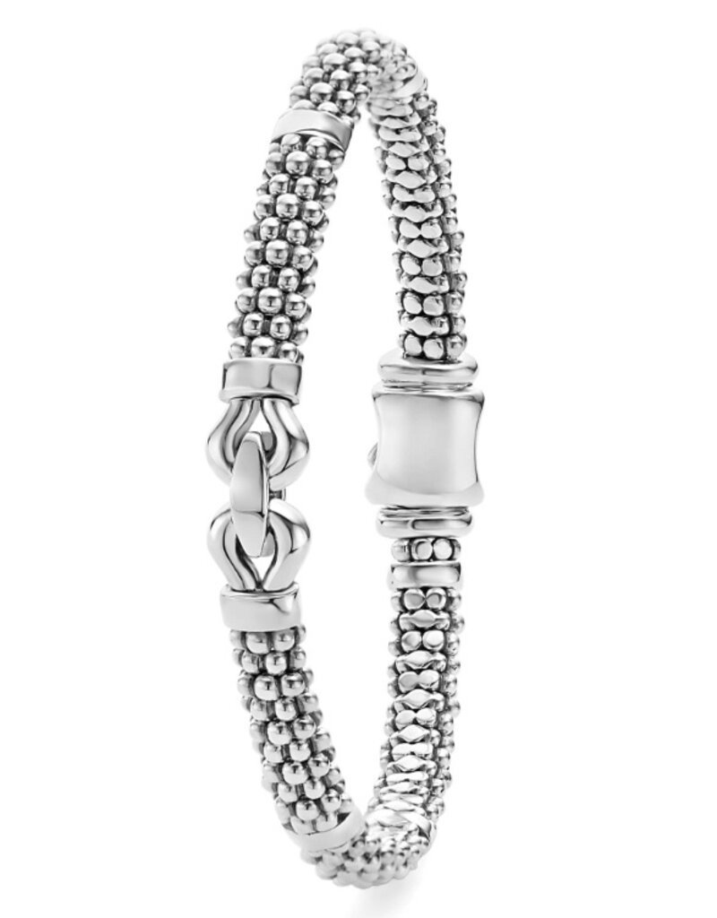 LAGOS Derby Silver Caviar Buckle Bracelet | 6mm