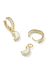 KENDRA SCOTT Moon Huggie Earrings