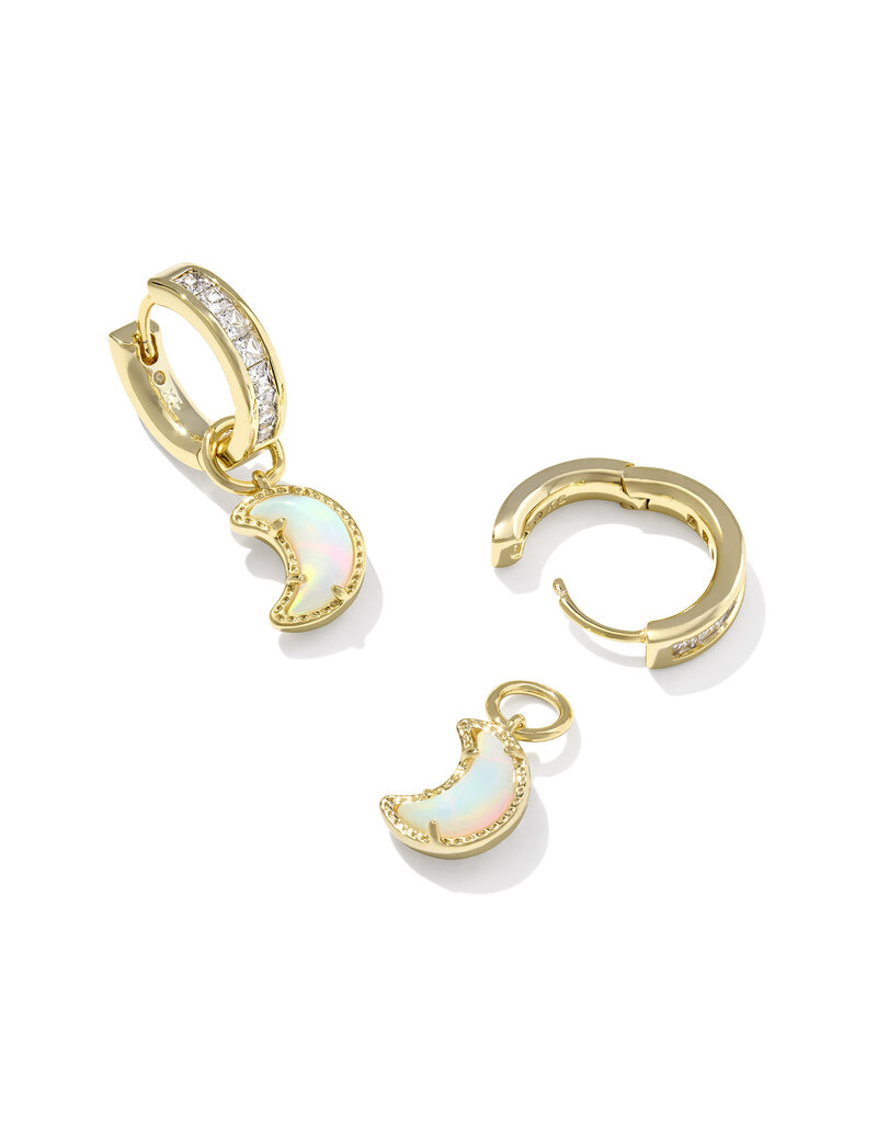 KENDRA SCOTT Moon Huggie Earrings