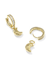 KENDRA SCOTT Moon Huggie Earrings