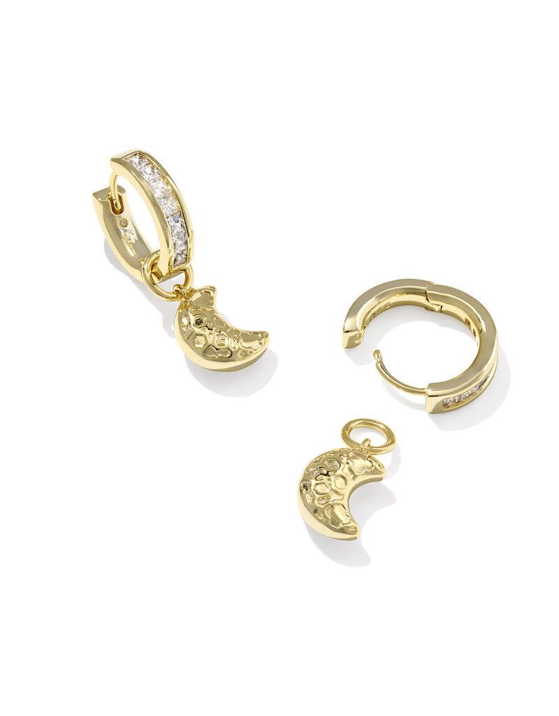KENDRA SCOTT Moon Huggie Earrings