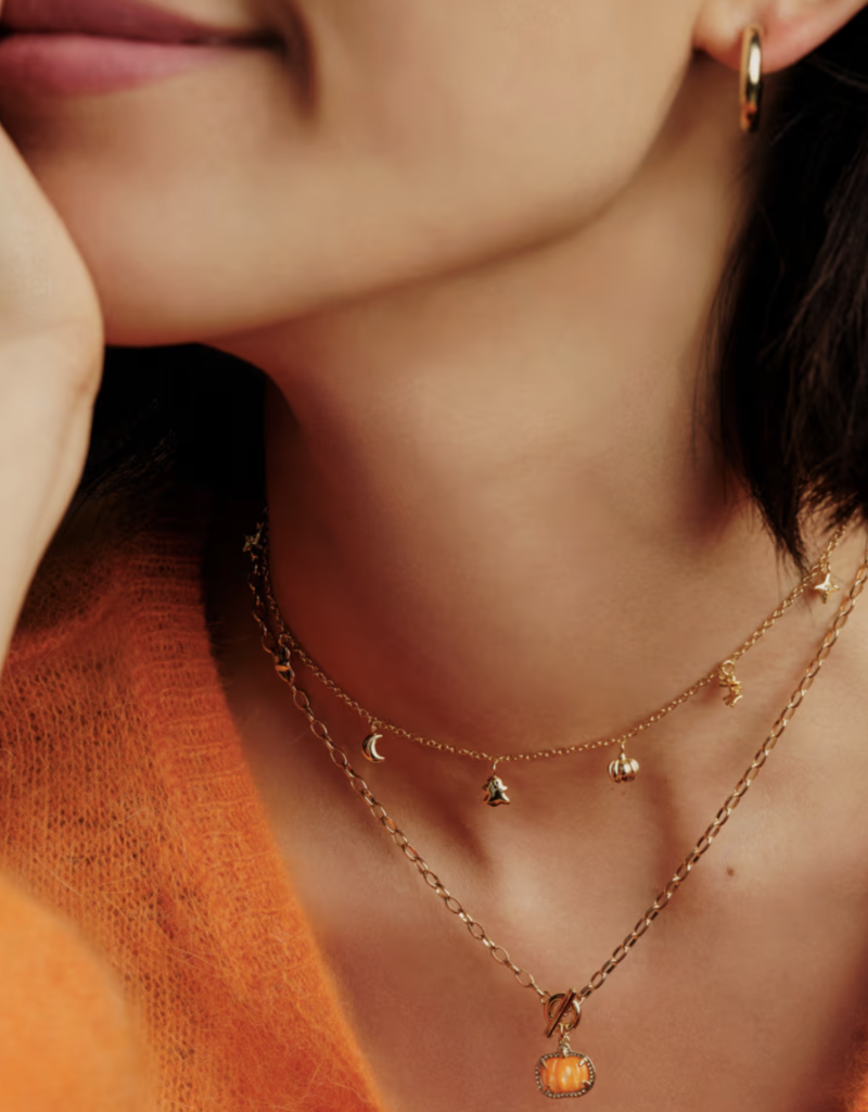 KENDRA SCOTT Pumpkin Link Chain Necklace