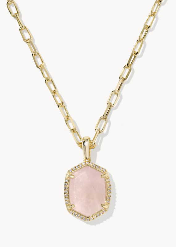 KENDRA SCOTT Daphne Pave Frame Pendant Necklace