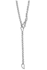 LAGOS Signature Caviar The Drop Two-Tone Lock Diamond Pendant Necklace