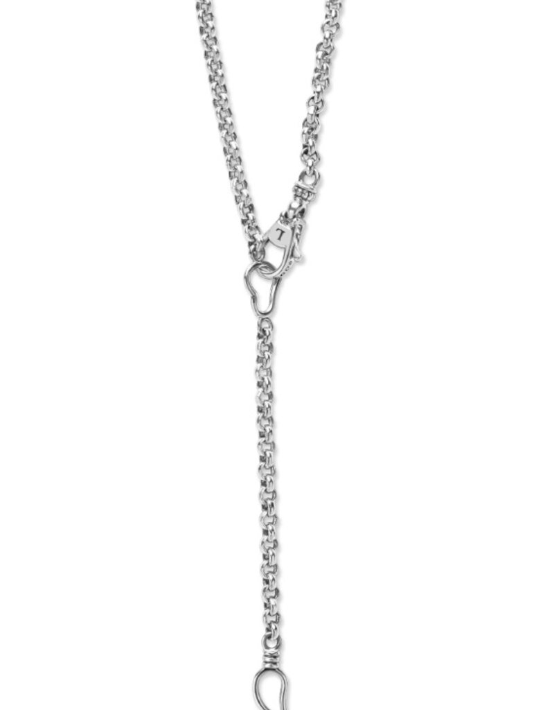 LAGOS Signature Caviar The Drop Two-Tone Lock Diamond Pendant Necklace