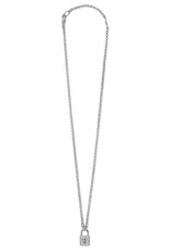 LAGOS Signature Caviar The Drop Two-Tone Lock Diamond Pendant Necklace