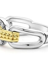 LAGOS Signature Caviar Two-Tone Link Diamond Ring