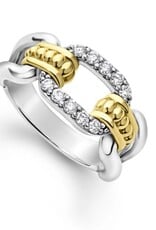 LAGOS Signature Caviar Two-Tone Link Diamond Ring