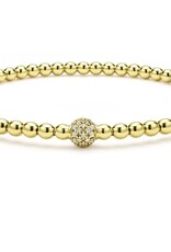 LAGOS Caviar Gold 18K Gold and Diamond Bead Bracelet | 3mm