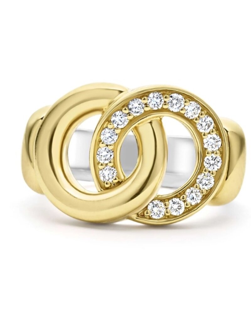 LAGOS Signature Caviar Two-Tone Interlocking Diamond Statement Ring