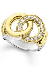 LAGOS Signature Caviar Two-Tone Interlocking Diamond Statement Ring