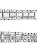 LAGOS Smart Caviar Sterling Silver Two-Row Diamond Watch Bracelet