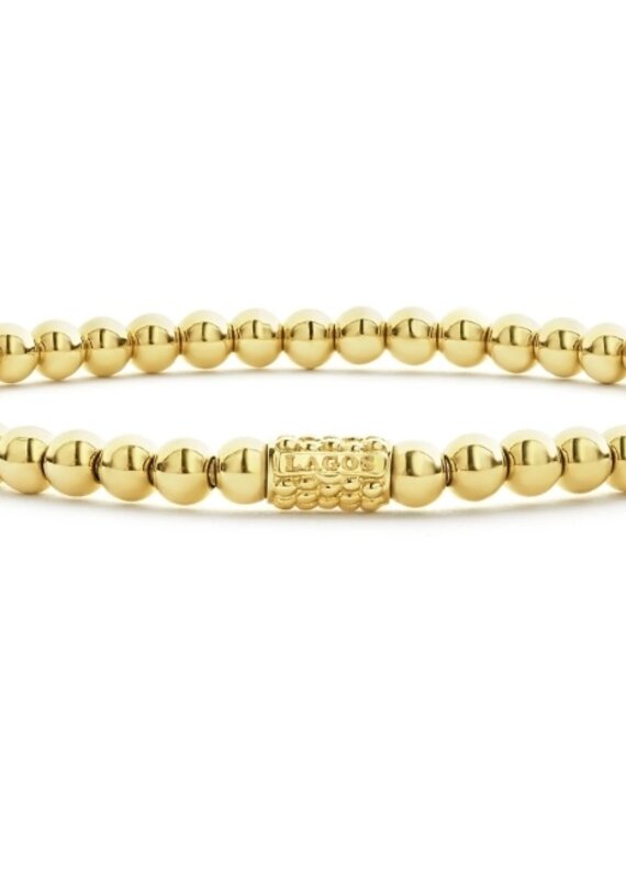 LAGOS Caviar Gold 18K Gold Bead Bracelet | 4mm